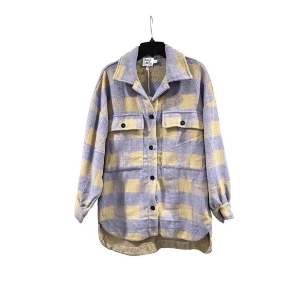 NWT Princess Polly Keelee Purple Plaid Oversized Jacket- Size Small/Medium - Picture 3 of 9